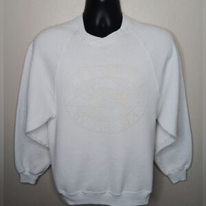 Vintage 90s Epworth Adult Medium Sweatshirt White Beach Surf Gear For Sports USA